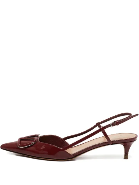 Valentino Garavani Pre-Owned patent leather slingback pumps