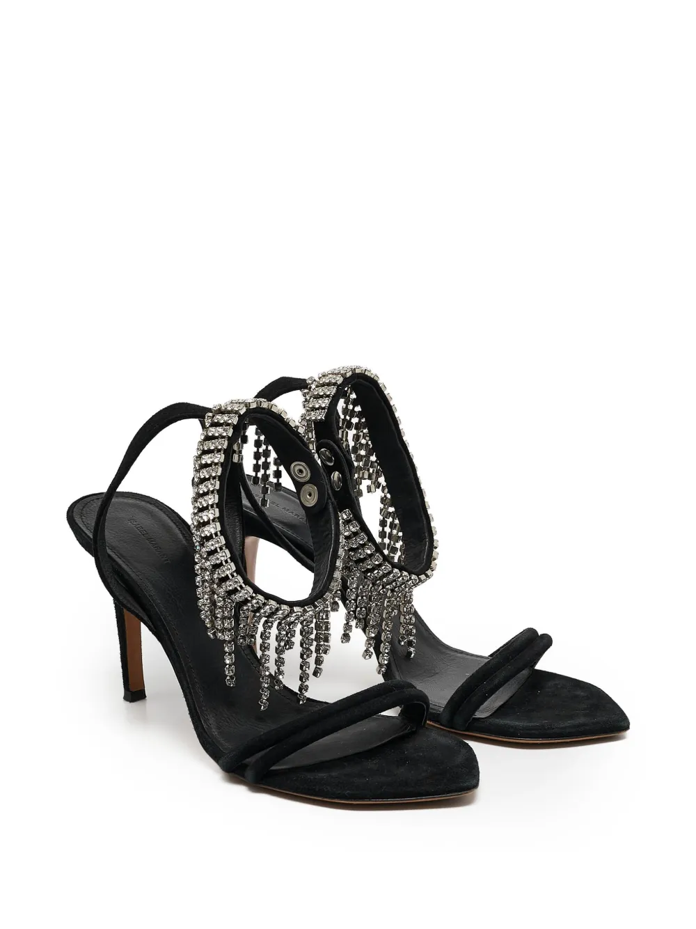 Isabel Marant Vintage 110 mm sandalen verfraaid met kristallen en hak - Zwart