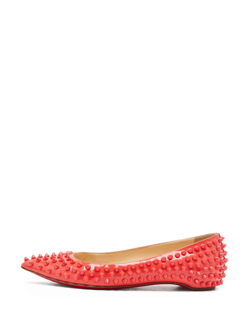 Christian Louboutin Pre-Owned スパイク フラットシューズ - レッド Christian Louboutin Pre-Owned スパイク フラットシューズ - レッド