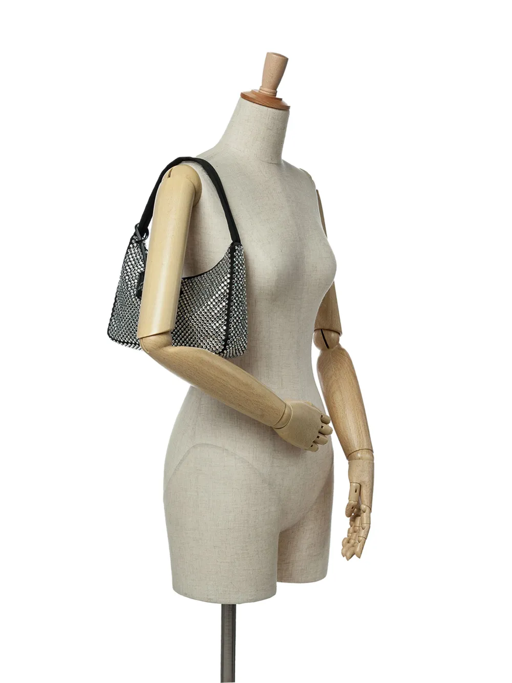 Prada Pre-Owned 2019-2024 Mini Satin Crystal Re-Edition 2000 shoulder bag | Pre-Owned | Image 2