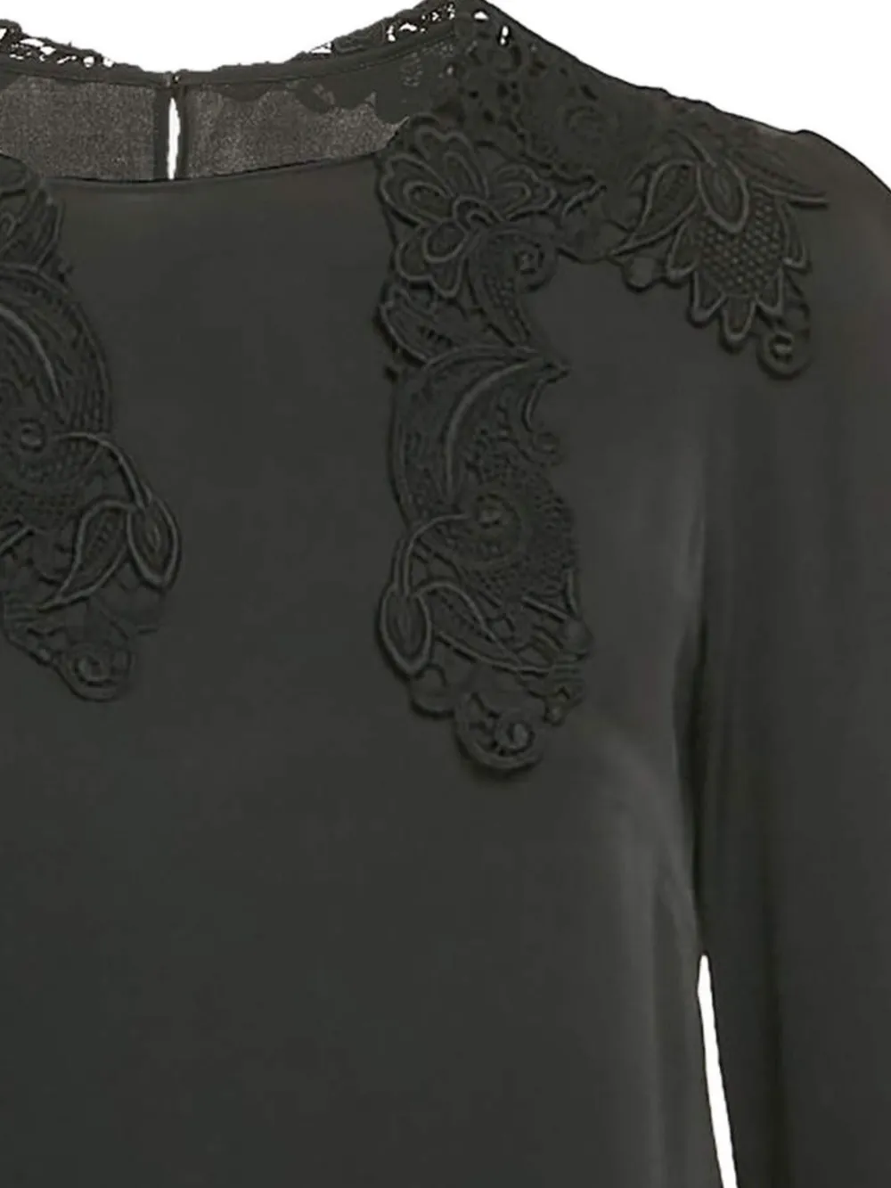 DOLCE & GABBANA Pre-owned Lace-trim Blouse In Black