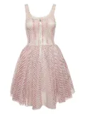 Maje pre-owned mesh-panel zip mini dress - White