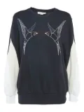 Stella McCartney Pre-Owned bird-embroidery sweatshirt - Blue