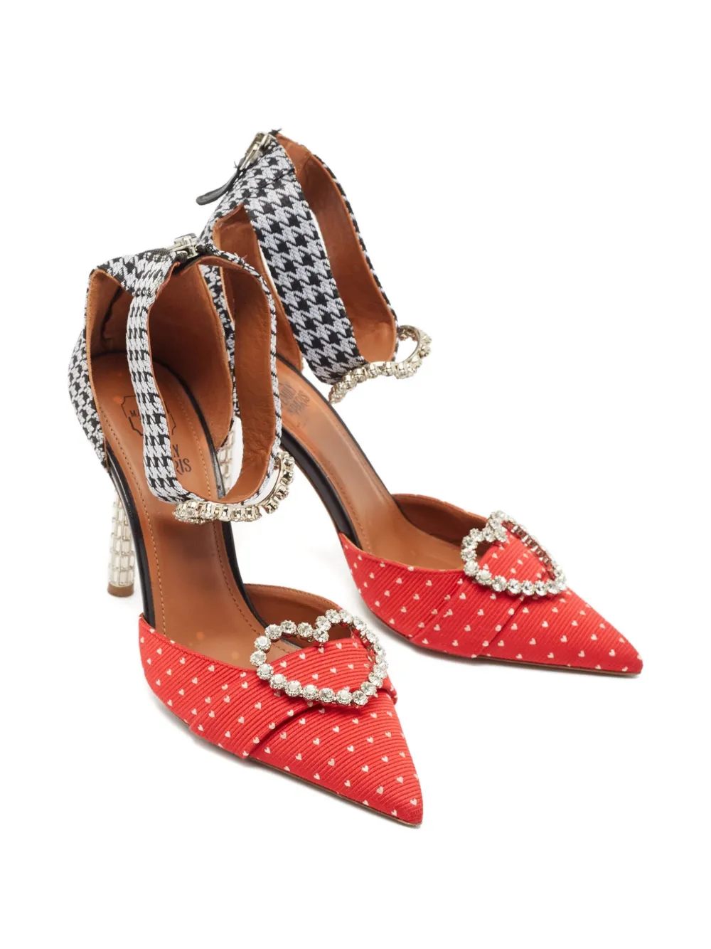 Malone Souliers Pumps met hartgesp - Rood