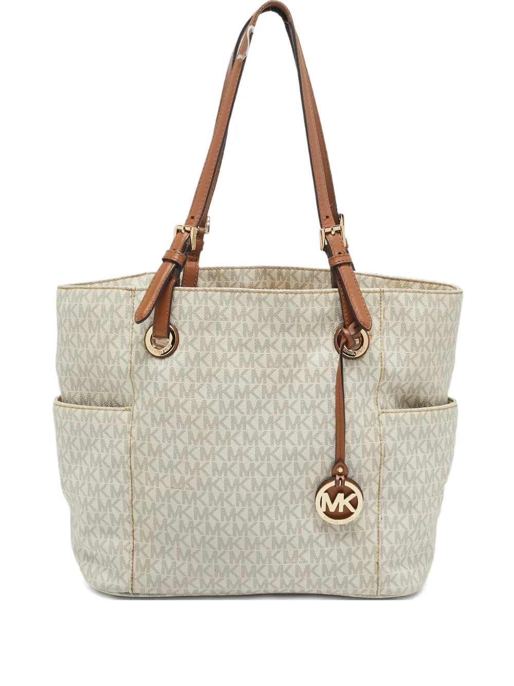 Michael Kors Vintage モノグラム レザーハンドバッグ - ニュートラル Michael Kors Vintage モノグラム レザーハンドバッグ - ニュートラル