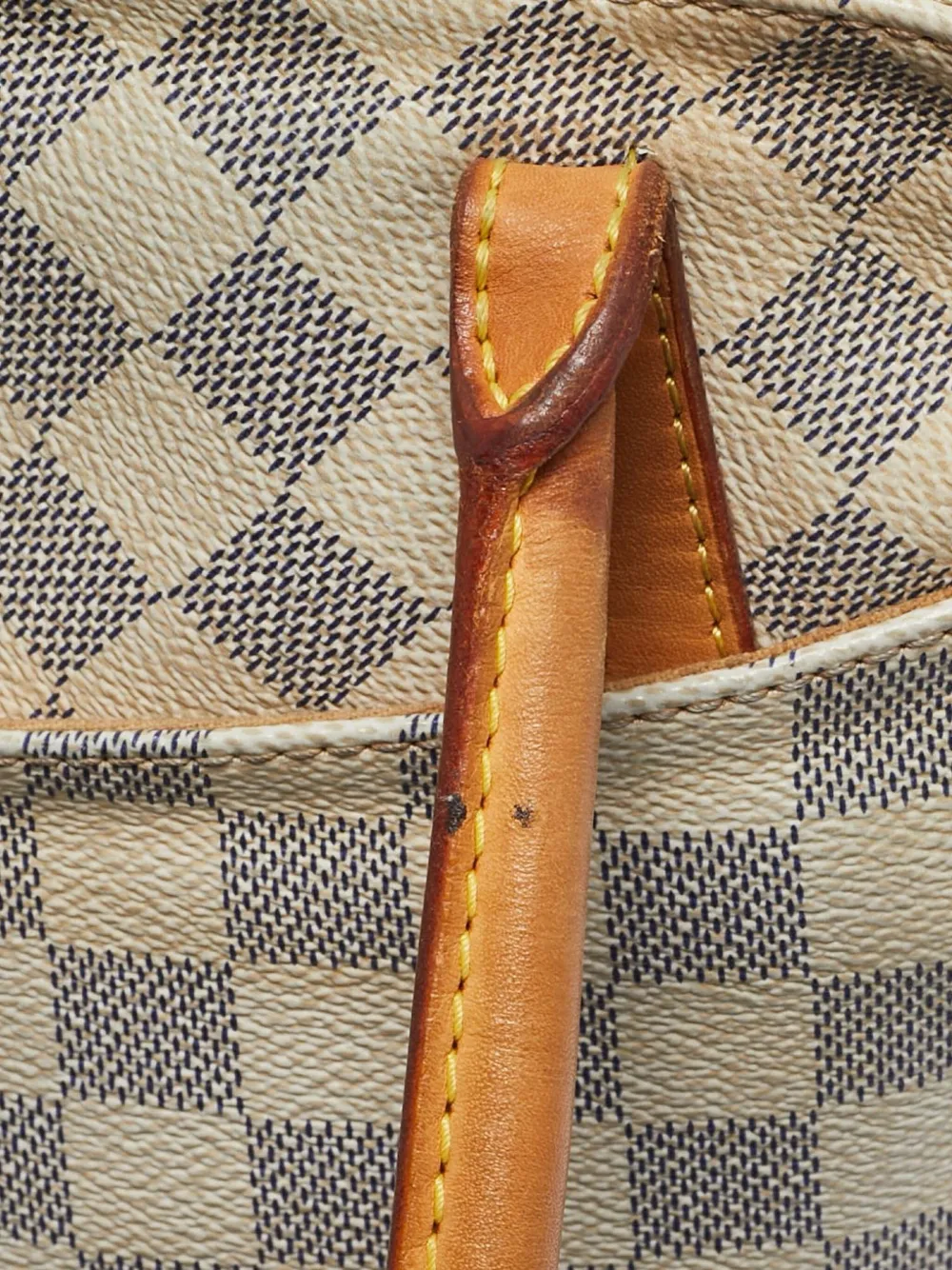 Pre-owned Louis Vuitton Damier Azur Leather Tote Bag In Gray