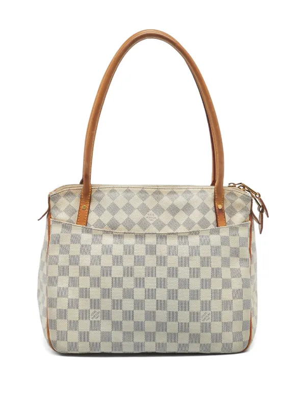 Louis Vuitton Pre-Owned Damier Azur Leather Tote Bag Grey FARFETCH IN