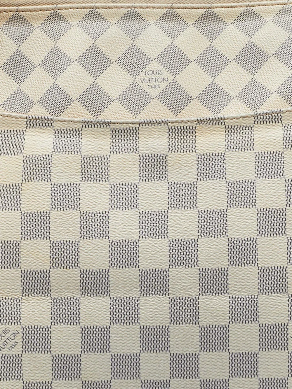 Pre-owned Louis Vuitton Damier Azur Leather Tote Bag In Gray