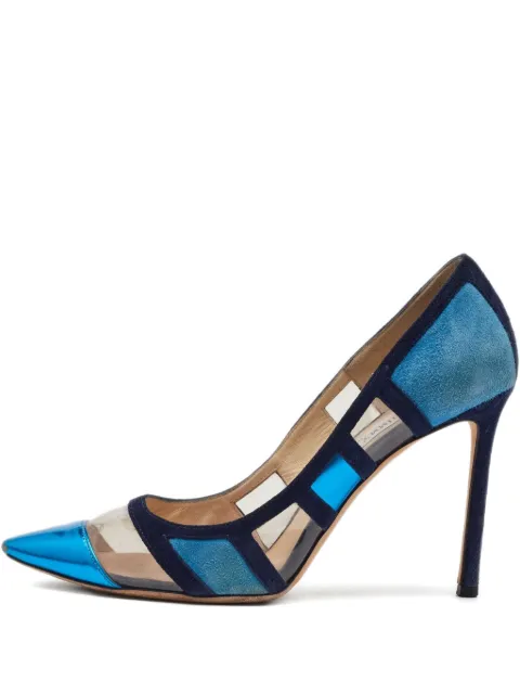 Jimmy Choo Pre-Owned suede-panel pumps