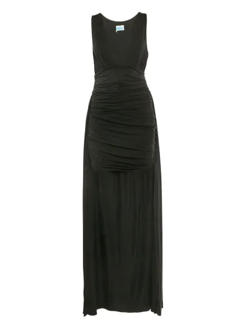 Elisabetta Franchi draped V-neck gown