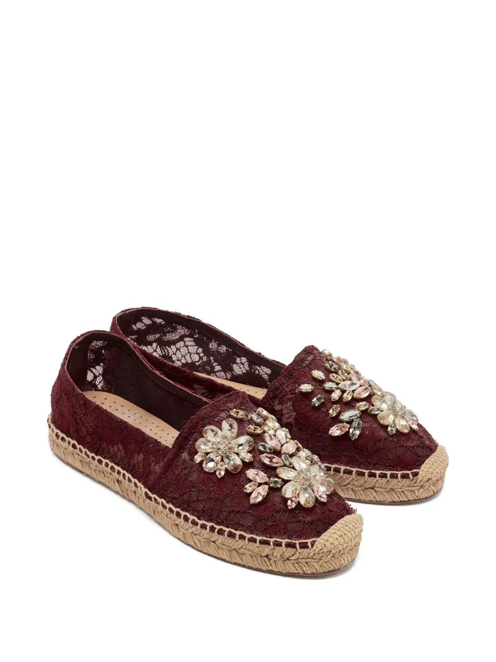 Dolce & Gabbana Pre-Owned lace embellishment espadrilles | Flat Espadrilles | Image 2
