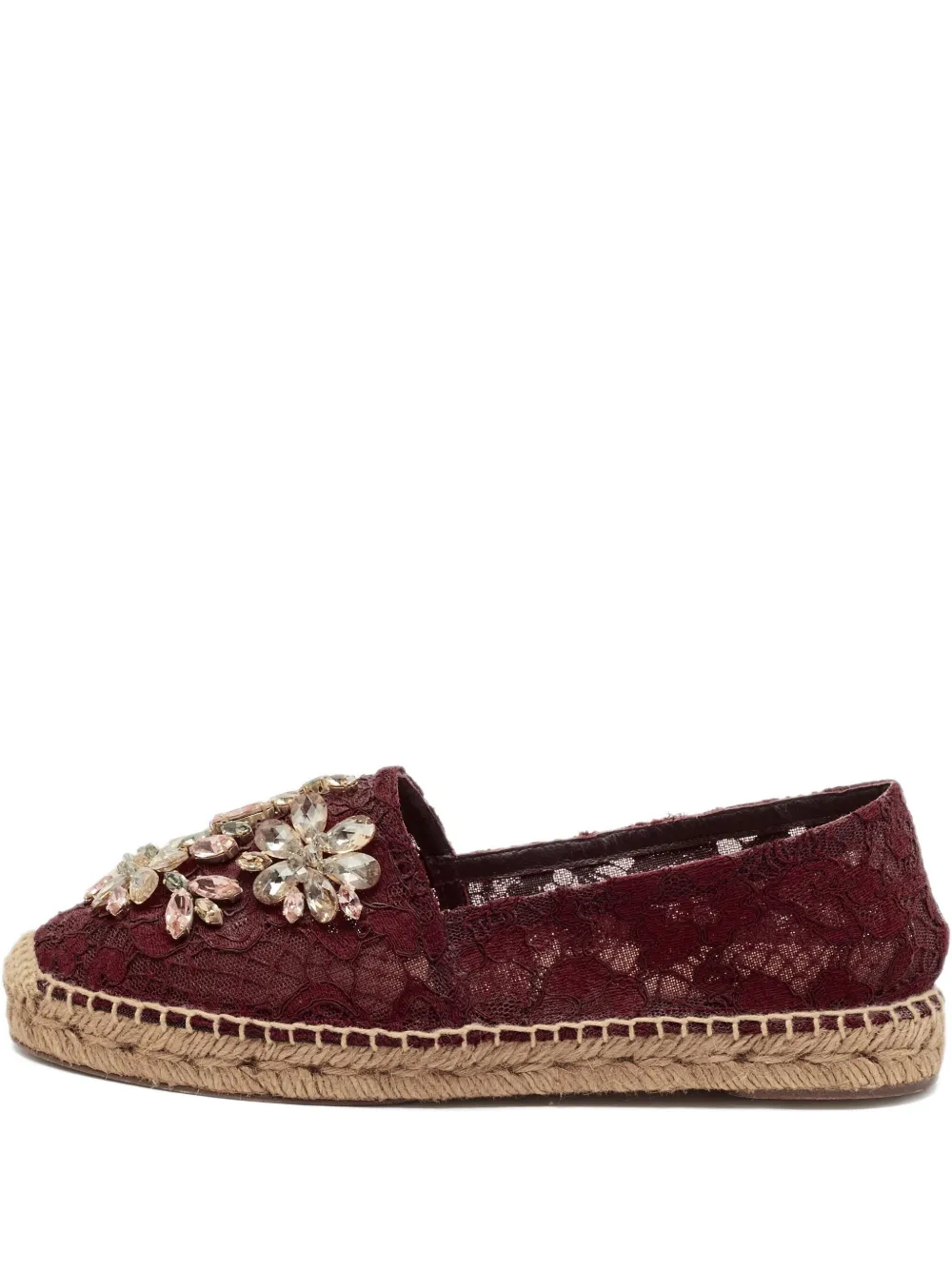Dolce & Gabbana Pre-Owned lace embellishment espadrilles | Red | Image 1