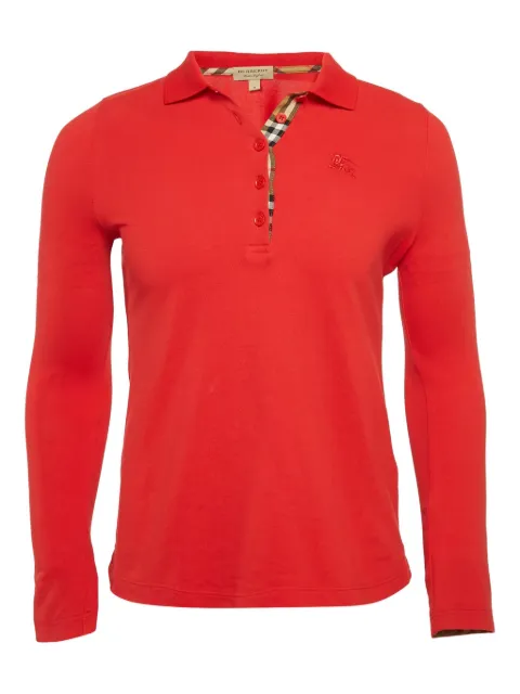 Burberry Pre-Owned piqué-weave cotton polo shirt