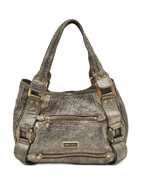 Jimmy Choo Pre-Owned Malena mettalic-effect handbag