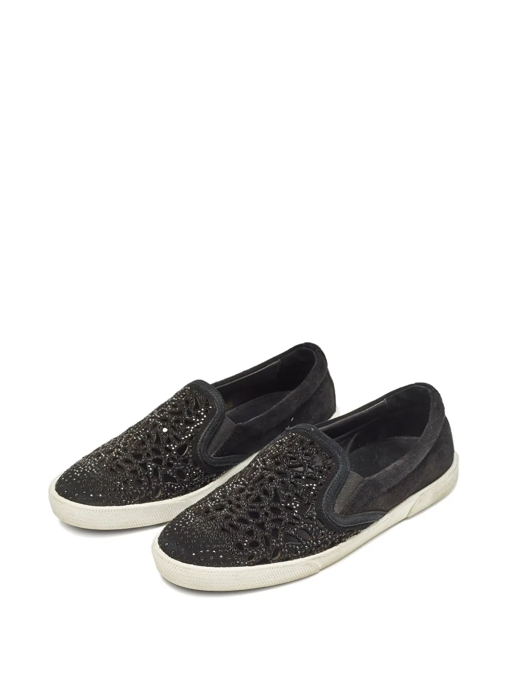 Jimmy Choo Pre-Owned crystal-embellished slip-on sneakers | Image 2