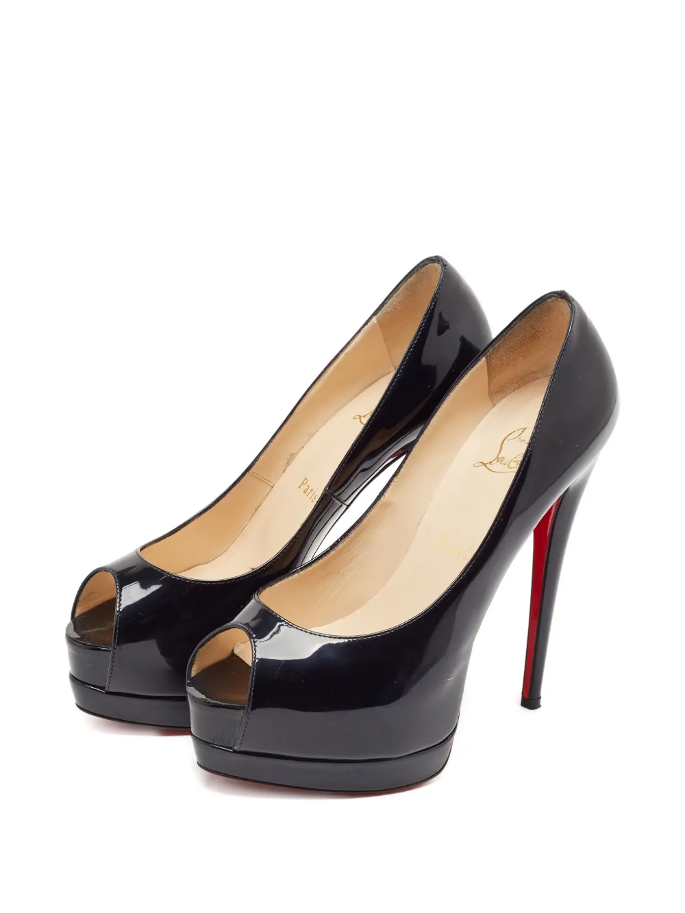 Christian Louboutin Pre-Owned 140 mm leren pumps met hak - Zwart