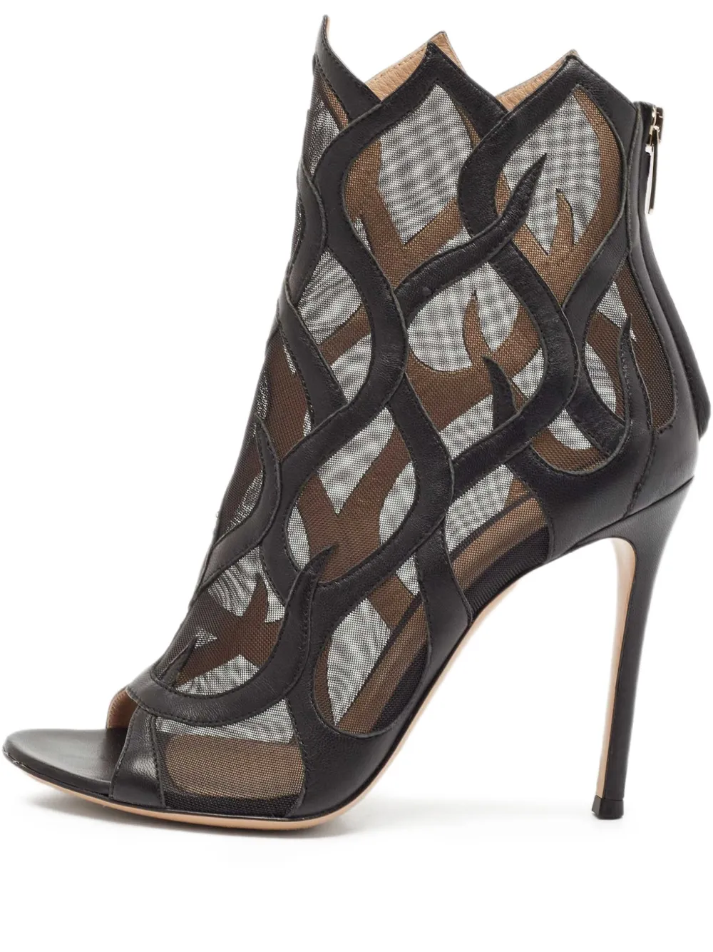 Gianvito Rossi Pre-owned cut-out mesh boots | Black | Image 1