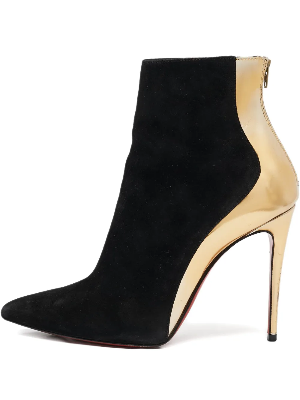 Christian Louboutin Pre-Owned Delicotte 100mm パネル スエードブーツ - ブラック Christian Louboutin Pre-Owned Delicotte 100mm パネル スエードブーツ - ブラック