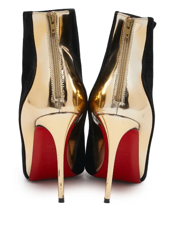 Christian Louboutin Pre-Owned 100mm Delicotte Suede Panelled Boots