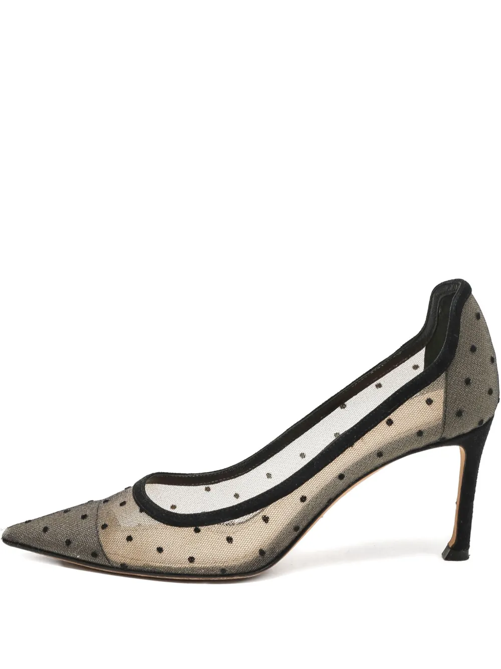 Christian Dior Pre-Owned 2024 100mm mesh polka-dot heeled pumps - Christian Dior Pre-Owned 2024 100mm mesh polka-dot heeled pumps -