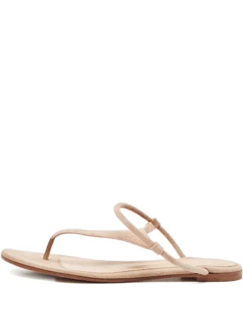 Gianvito Rossi pre-owned suede thong sandals