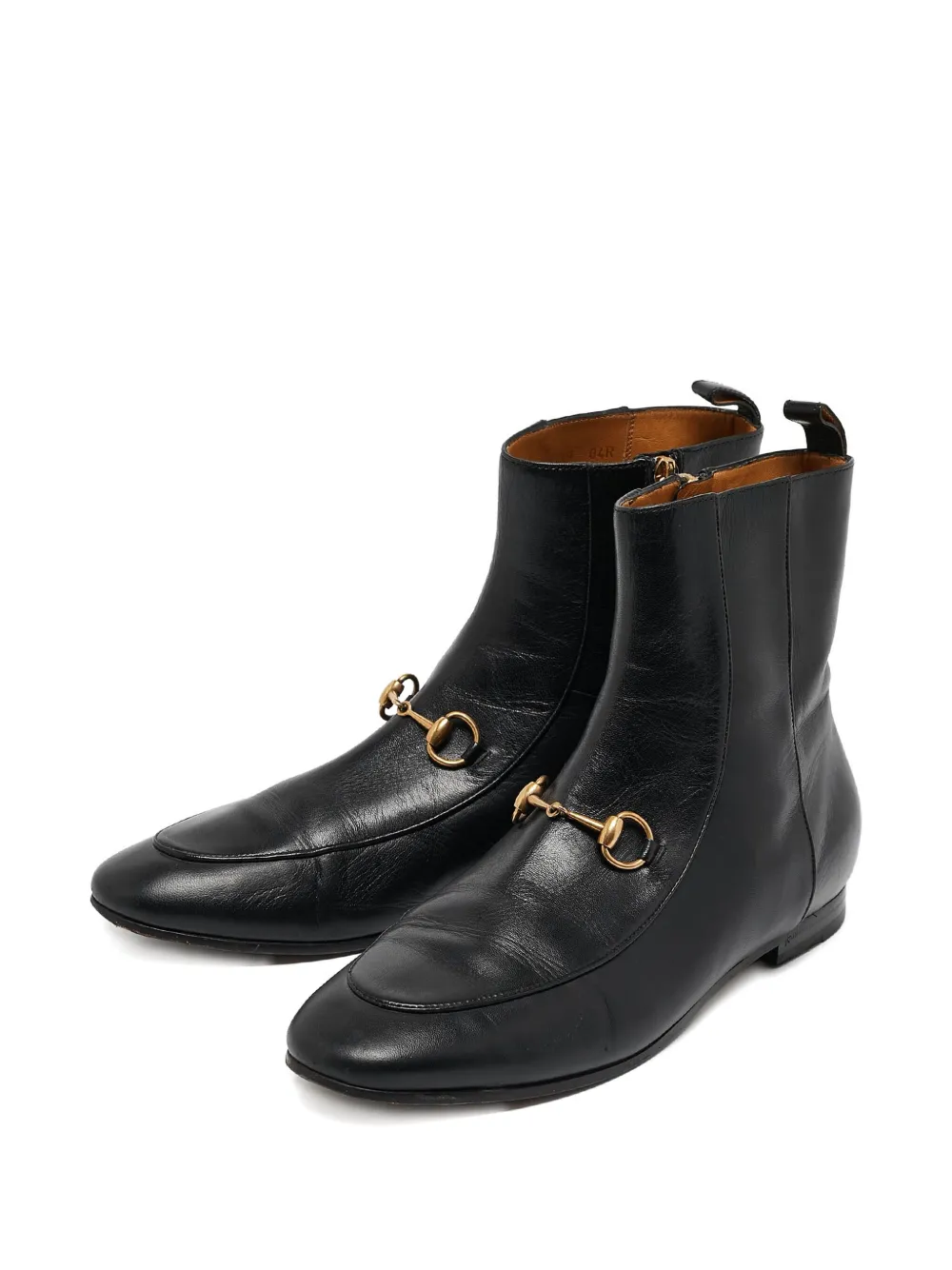 Gucci Pre-Owned Leren laarzen met horsebit-detail - Zwart
