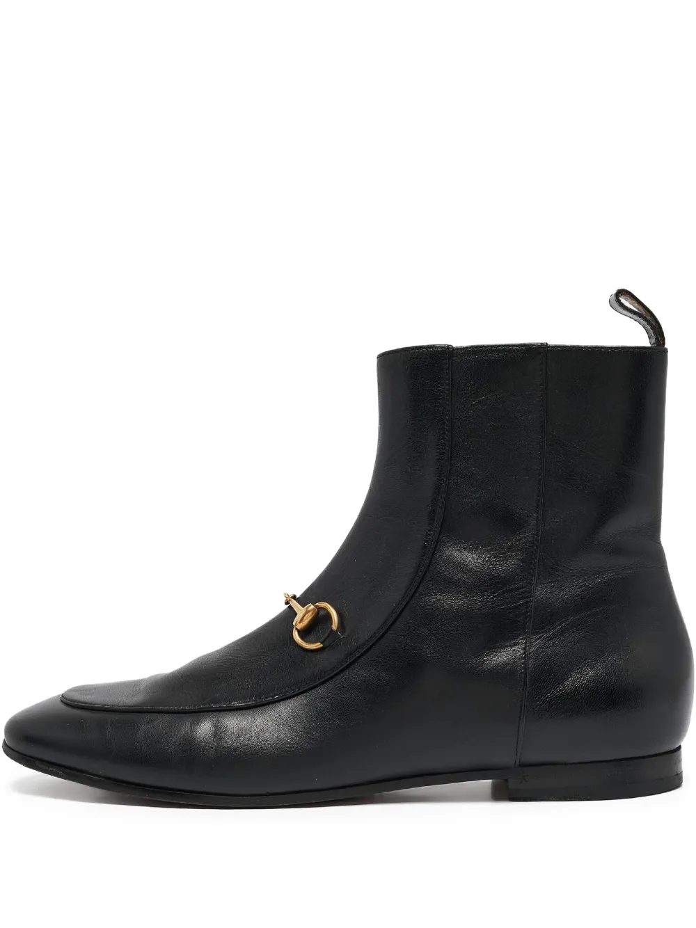 leather horsebit boots