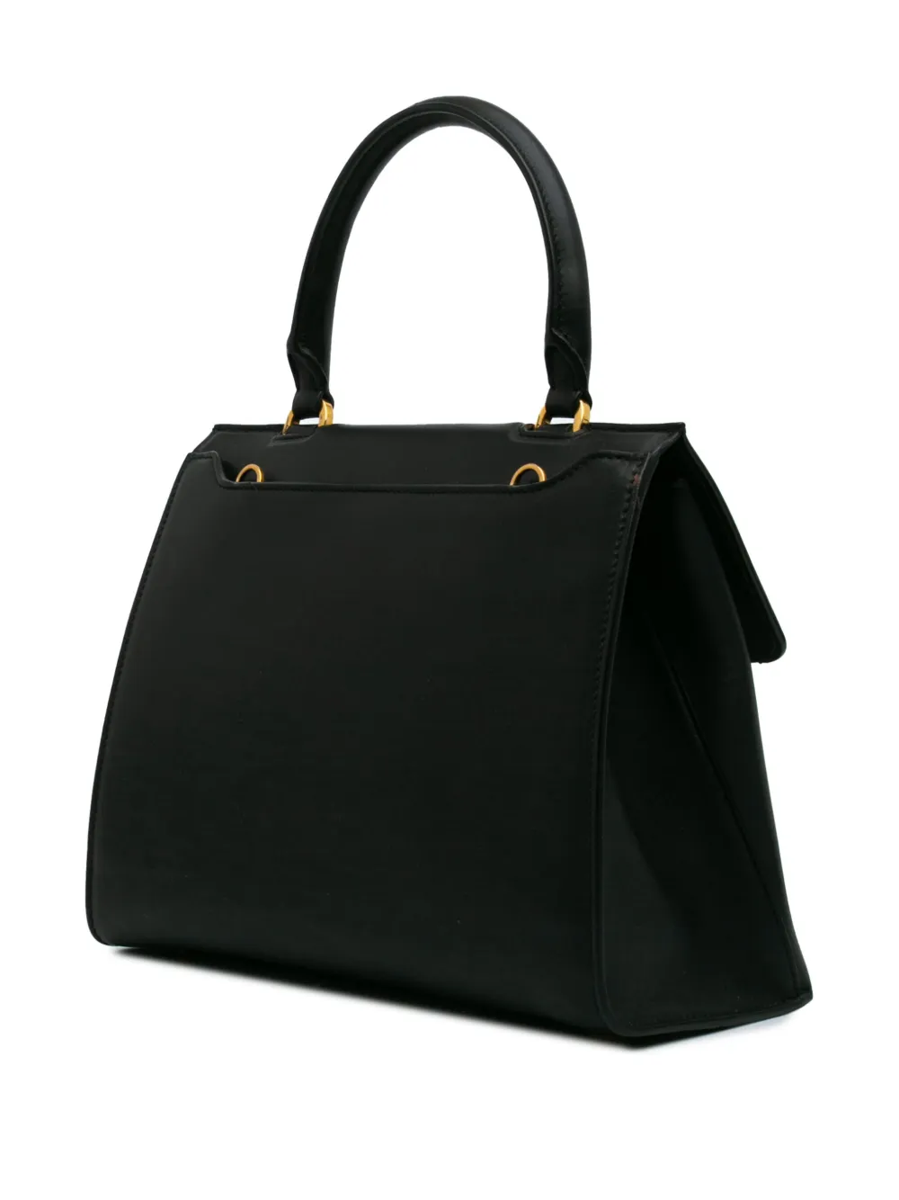 Pre-owned Ferragamo 2000-2024 Leather Gancini Trifolio Satchel