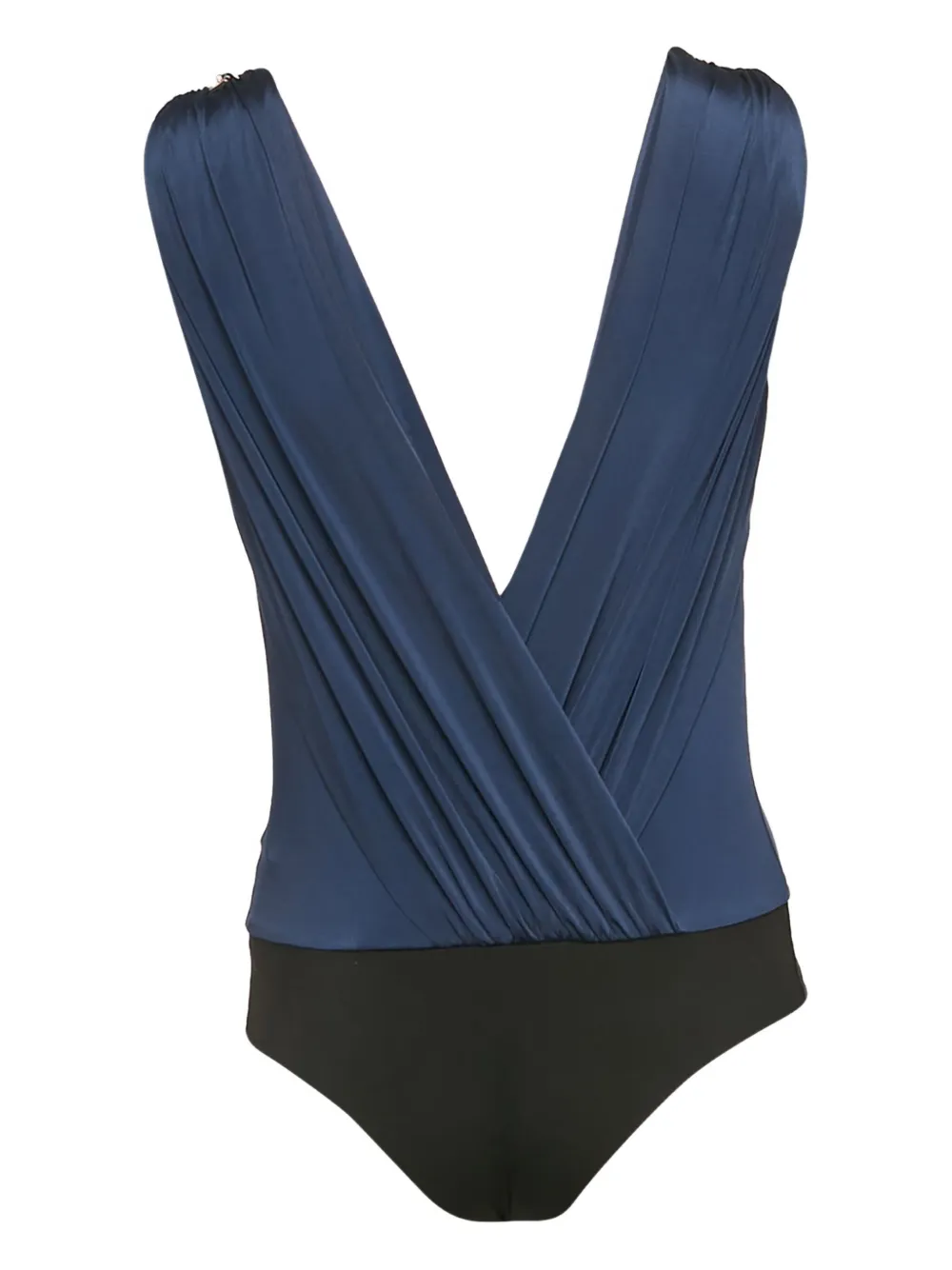 ELISABETTA FRANCHI Pre-owned V-neck Bodysuit In Blue