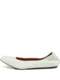 Lanvin Pre-Owned leather ballet flats - White