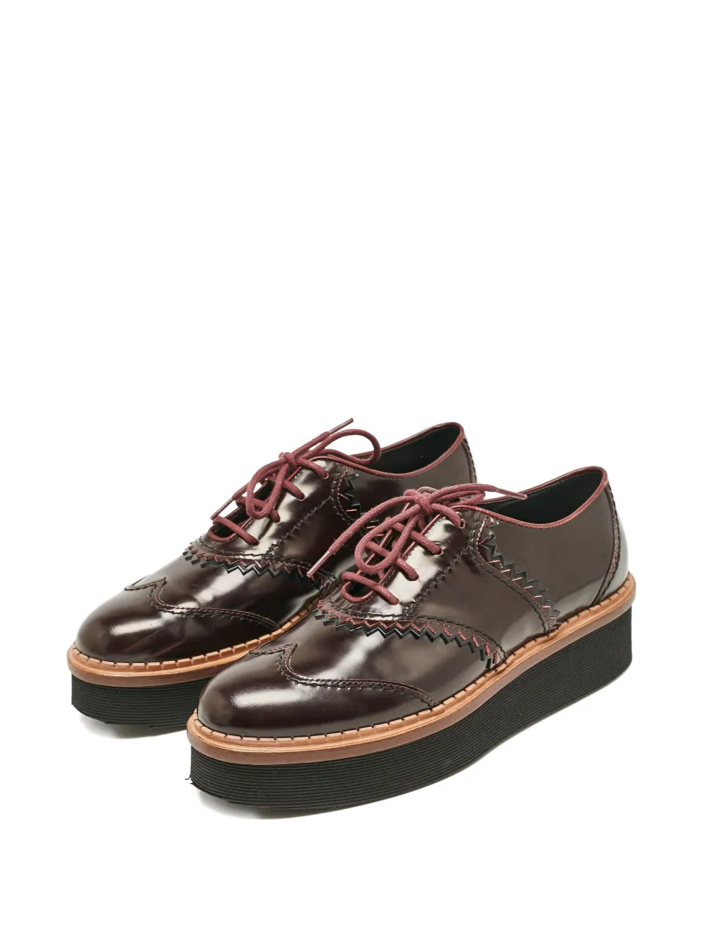 Tod's Vintage pre-owned leather platform oxford shoes | Pre-Owned | Image 2