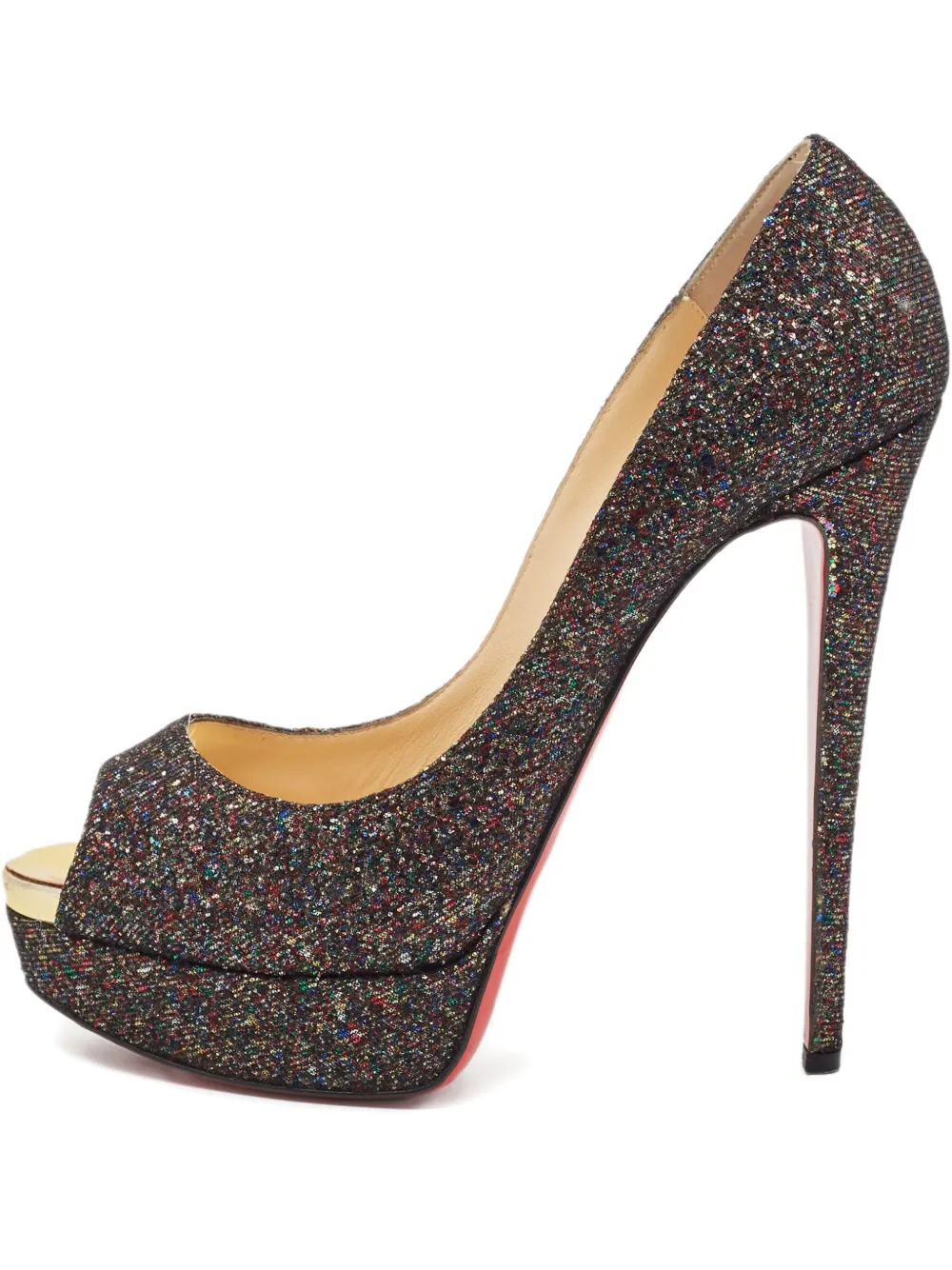 Christian Louboutin Pre-Owned グリッターパンプス 160mm - ブラック Christian Louboutin Pre-Owned グリッターパンプス 160mm - ブラック