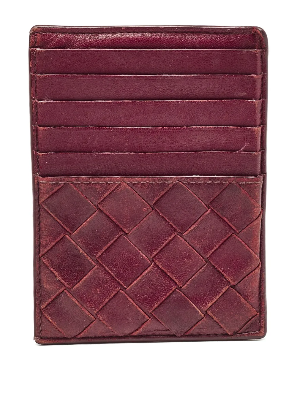 Intrecciato zip cardholder