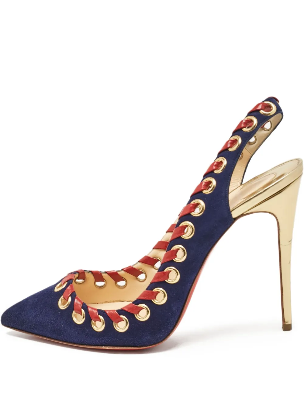 Christian Louboutin Pre-Owned 2024 125mm スリングバック パンプス | ブルー | Image 1