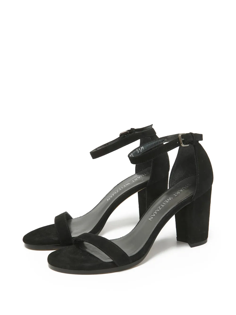 Stuart Weitzman pre-owned 80mm Nearlynude block-heel ankle-strap sandals | Image 2