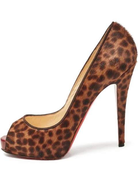 Christian Louboutin Pre-Owned zapatillas con animal print y tacón de 125mm