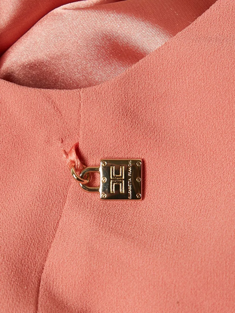 ELISABETTA FRANCHI Pre-owned Ruffle-detailing Midi Dress In Pink