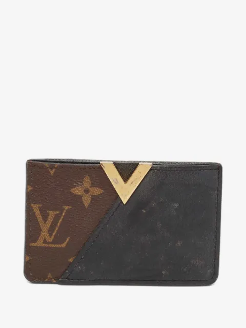 Louis Vuitton Pre-Owned Monogram-canvas leather-panelled cardholder