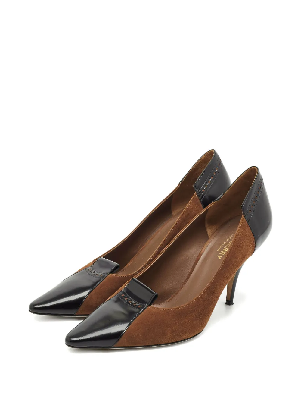 Burberry Pre-Owned 100 mm pumps met vlakken - Bruin