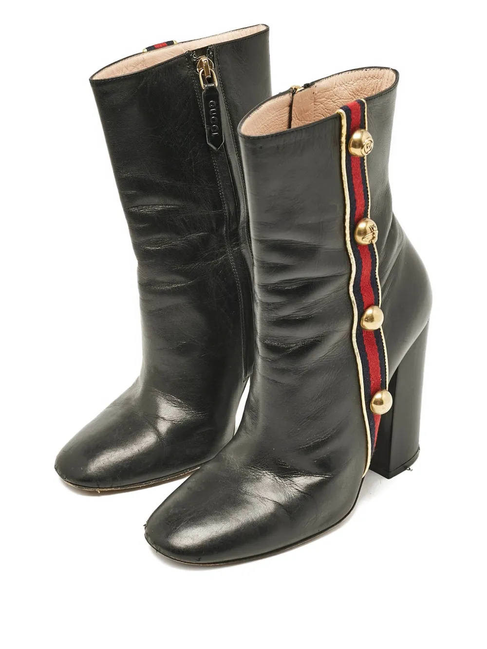 Gucci Pre-Owned 105 mm enkellaarzen met studs - Zwart