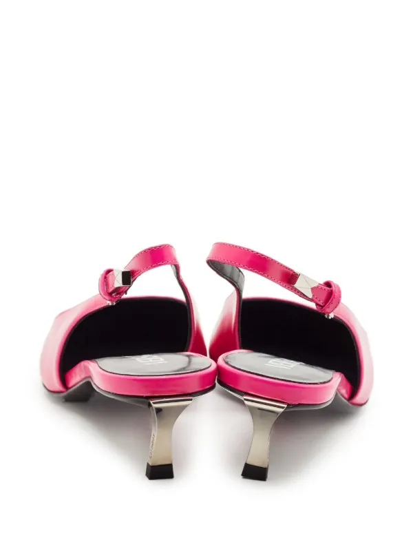 Versace Pre-Owned 45mm pointed-toe Slingback Pumps Pink FARFETCH IN - Main Image