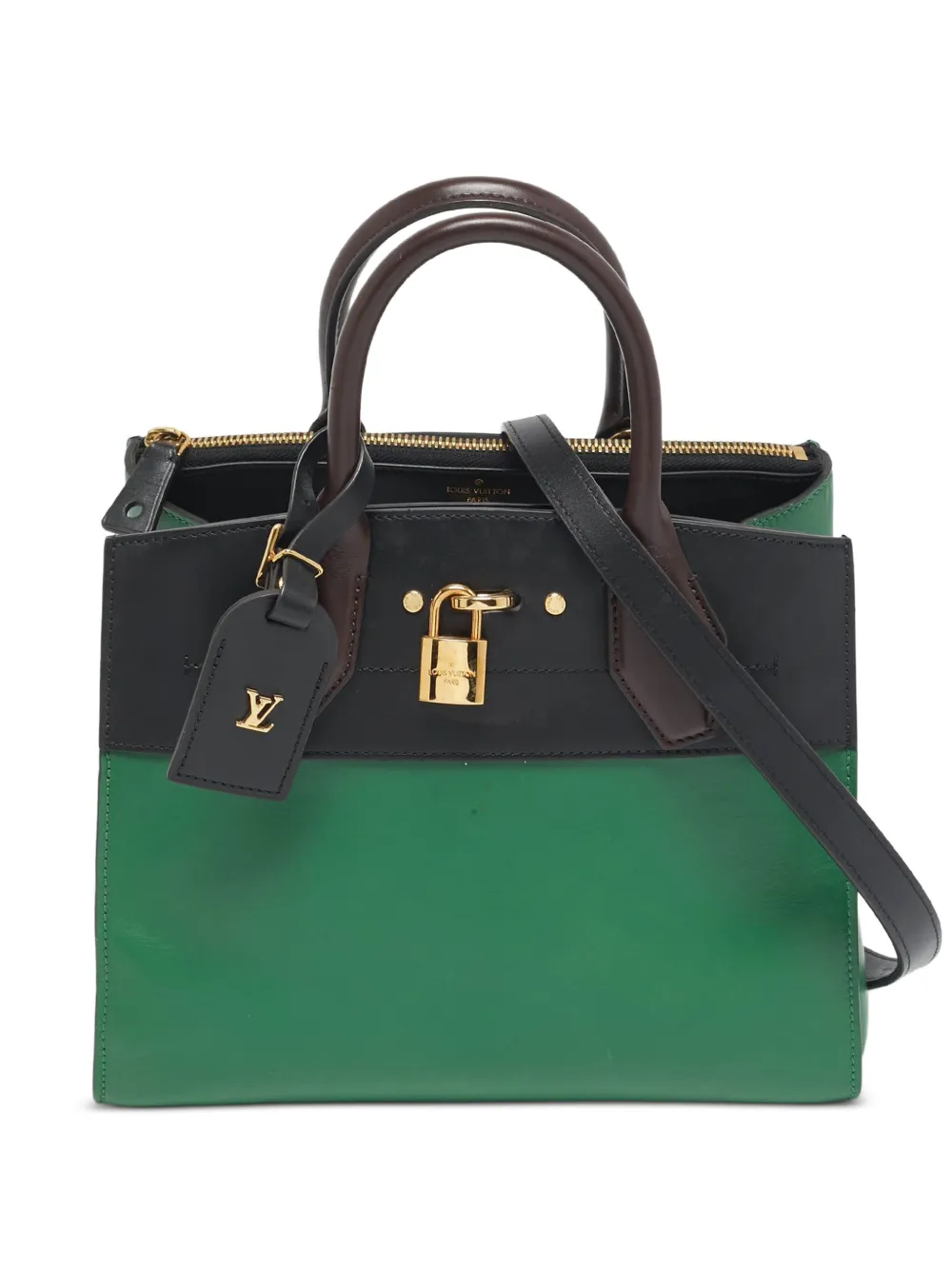 Louis Vuitton Pre-Owned パドロック レザーハンドバッグ - グリーン Louis Vuitton Pre-Owned パドロック レザーハンドバッグ - グリーン