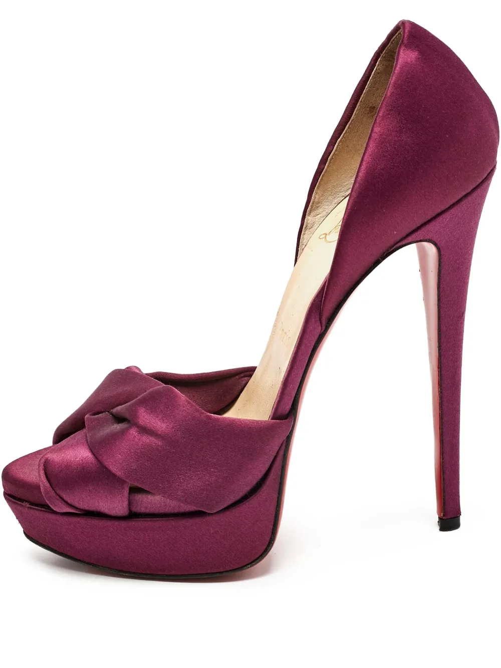 Christian Louboutin Pre-Owned サテンサンダル 150mm - パープル Christian Louboutin Pre-Owned サテンサンダル 150mm - パープル