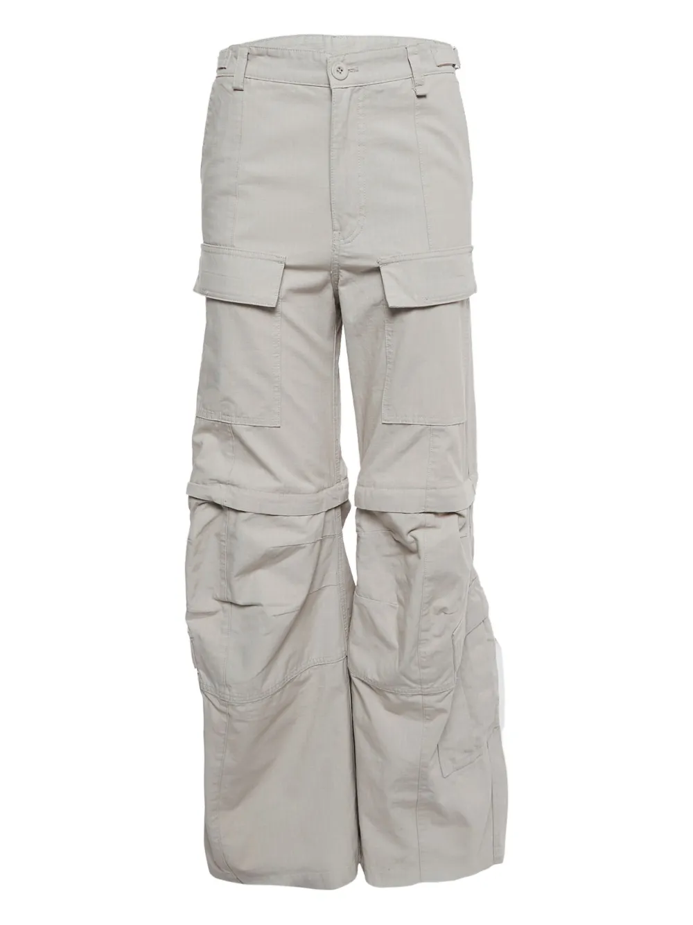 cotton flared cargo trousers