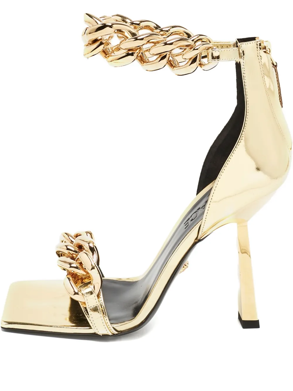 Versace Pre-Owned metallic heeled sandals | Yellow | Image 1