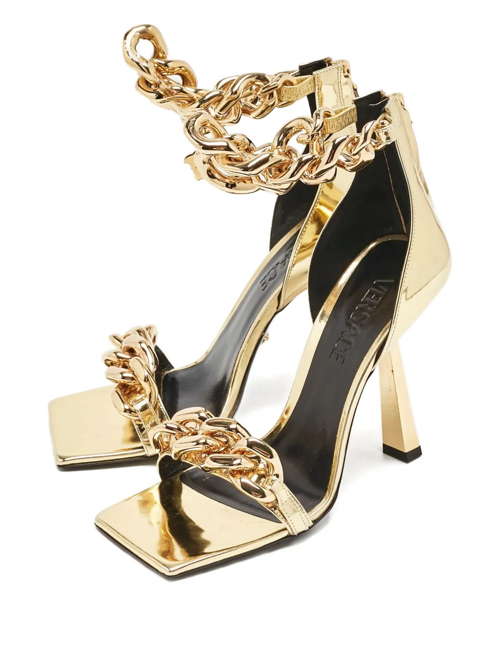 Versace Pre-Owned metallic heeled sandals | Image 2