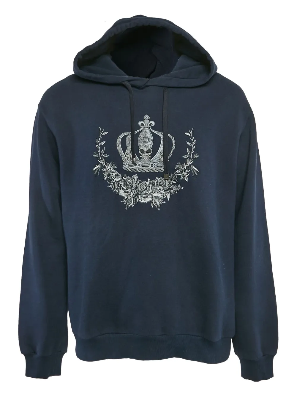 graphic-print cotton-blend hoodie
