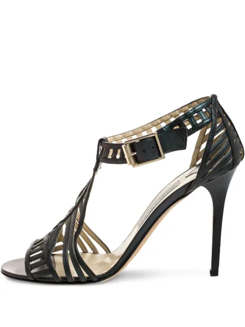 Jimmy Choo Pre-Owned sandalias con aberturas y tacón de 110mm