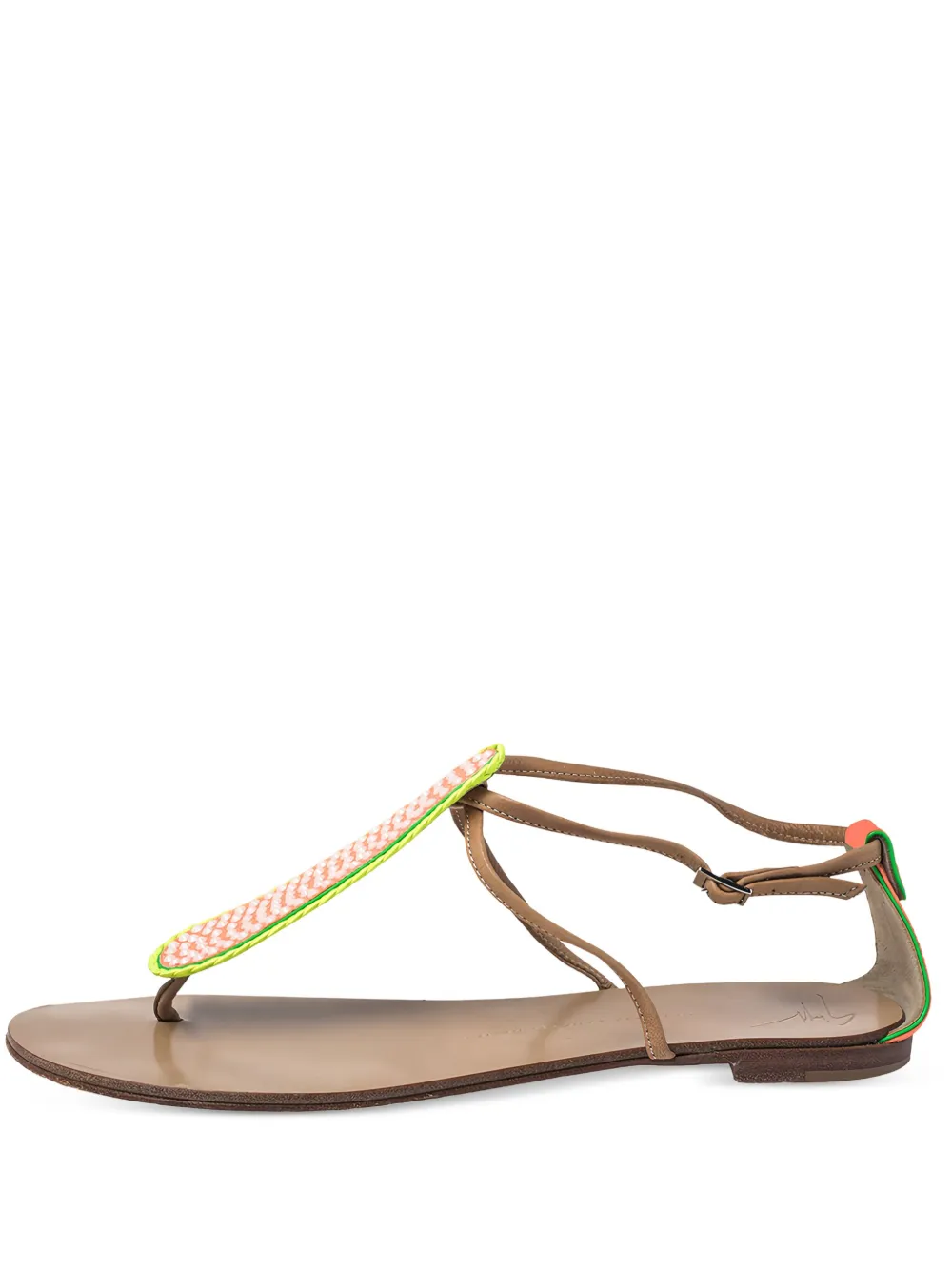 pre-owned T-strap sandals