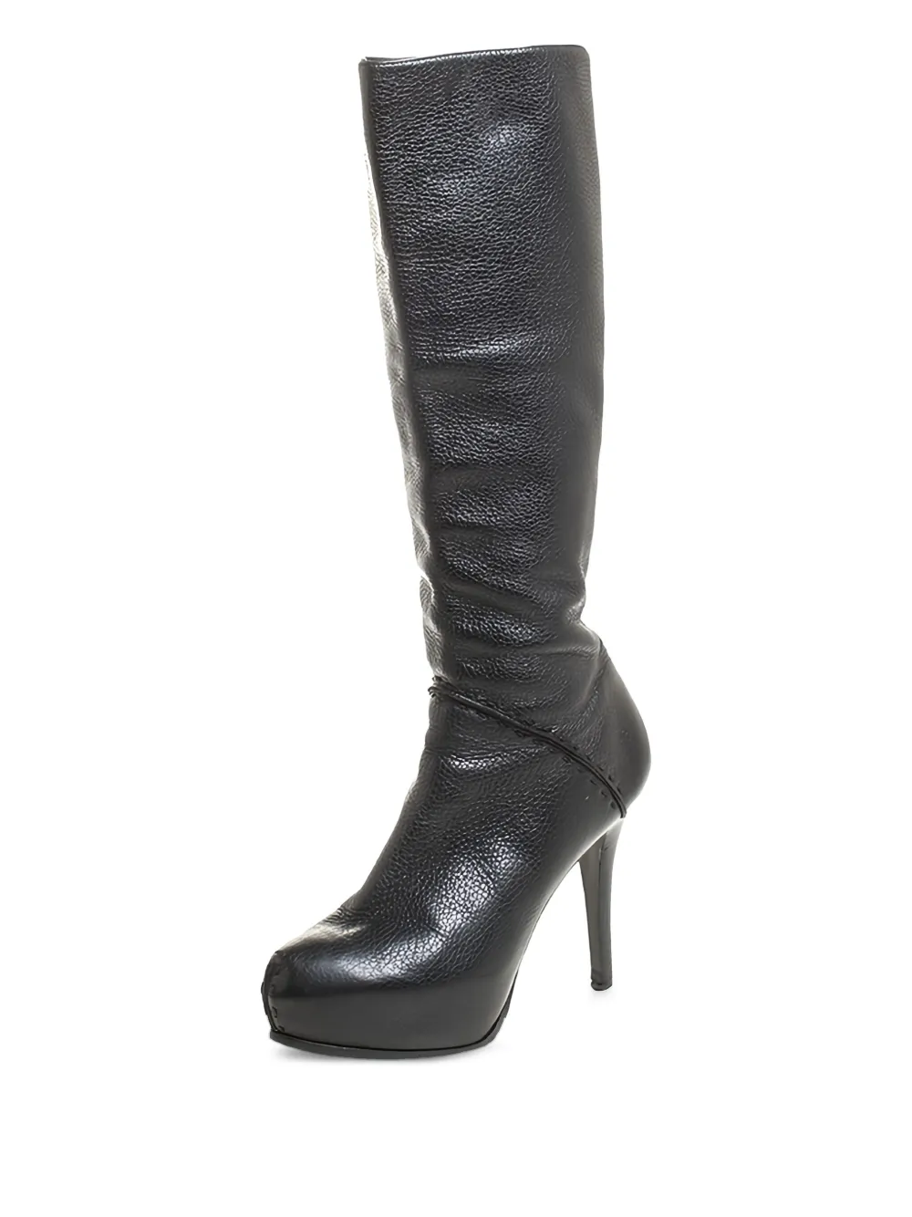 Fendi Pre-Owned 115 mm leren kniehoge laarzen - Zwart